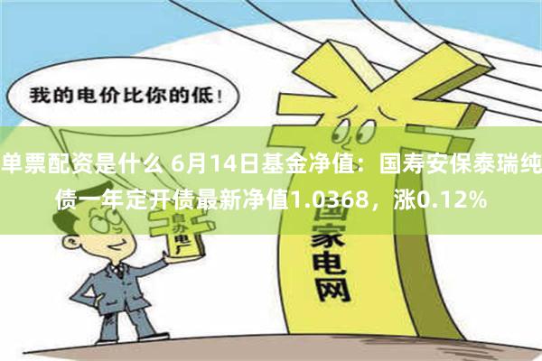 单票配资是什么 6月14日基金净值：国寿安保泰瑞纯债一年定开债最新净值1.0368，涨0.12%