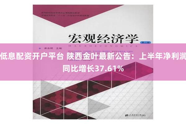 低息配资开户平台 陕西金叶最新公告：上半年净利润同比增长37.61%